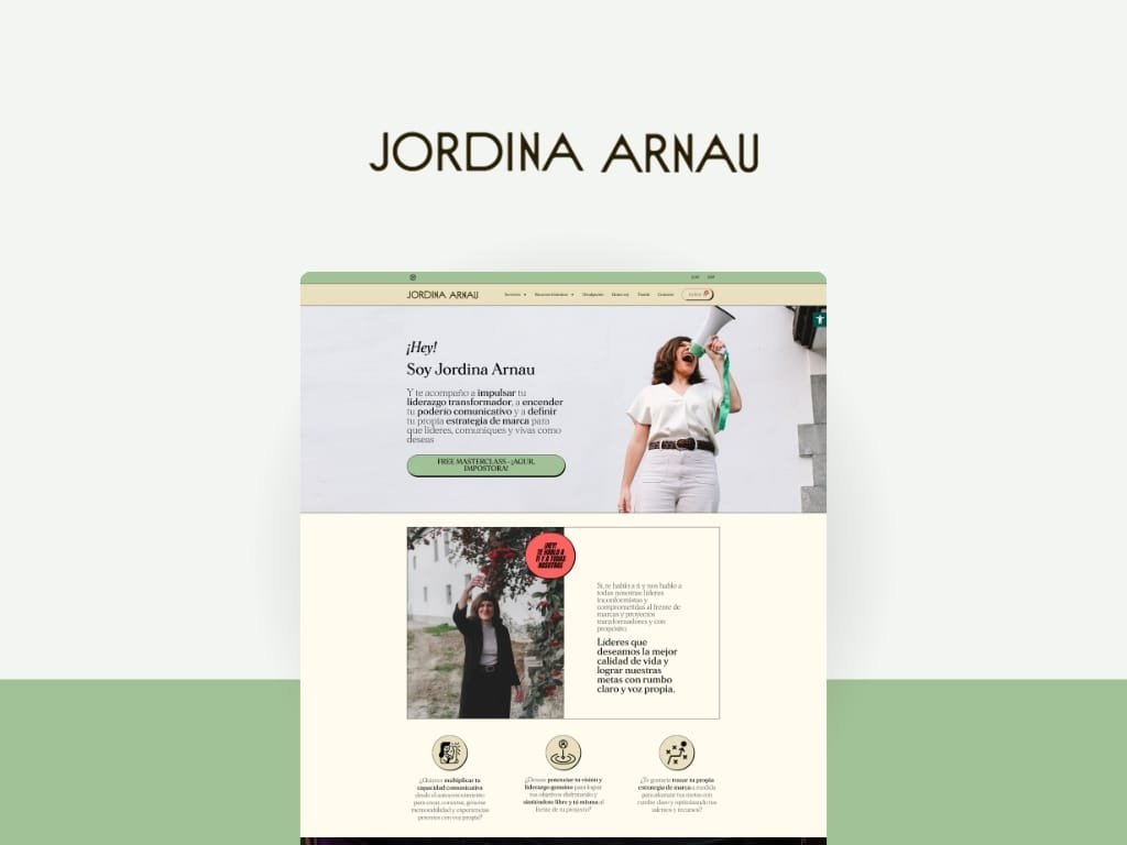 Diseño de página web y marca personal en Castellón para Jordina Arnau