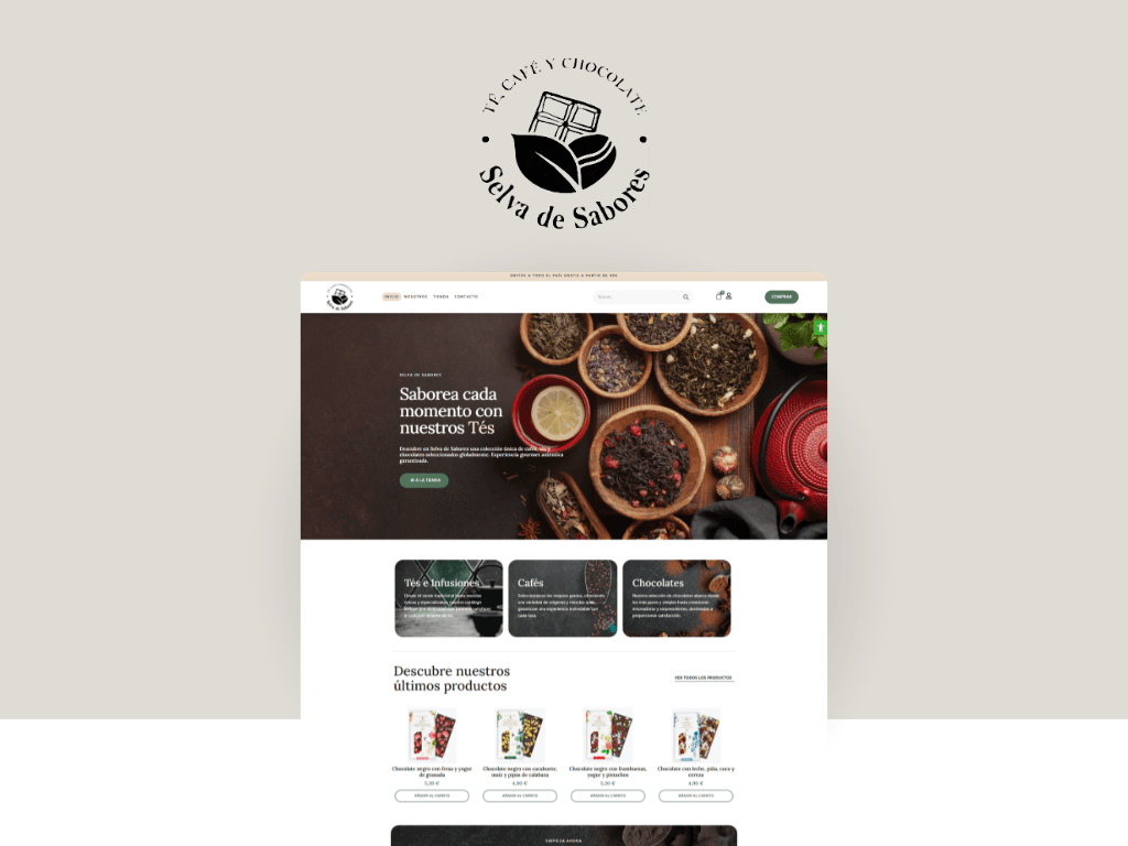 Diseño web premium en Castellón para restaurante y tienda de alimentación Selva de Sabores