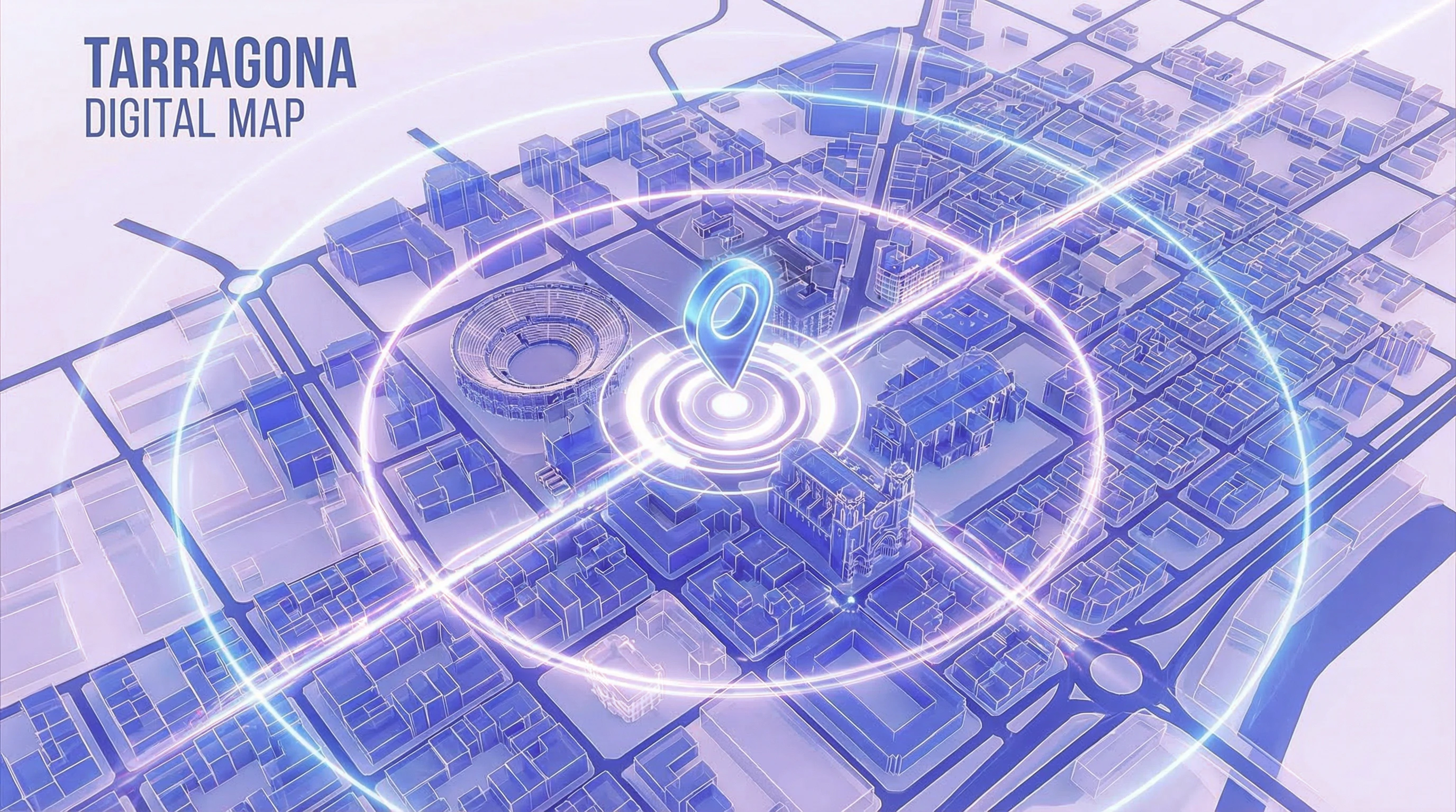 Ilustración minimalista de tres paquetes de precios escalonados para diseño web en Tarragona: Básico, Corporativo y E-commerce, con etiquetas de precio y un icono de gráfico ascendente